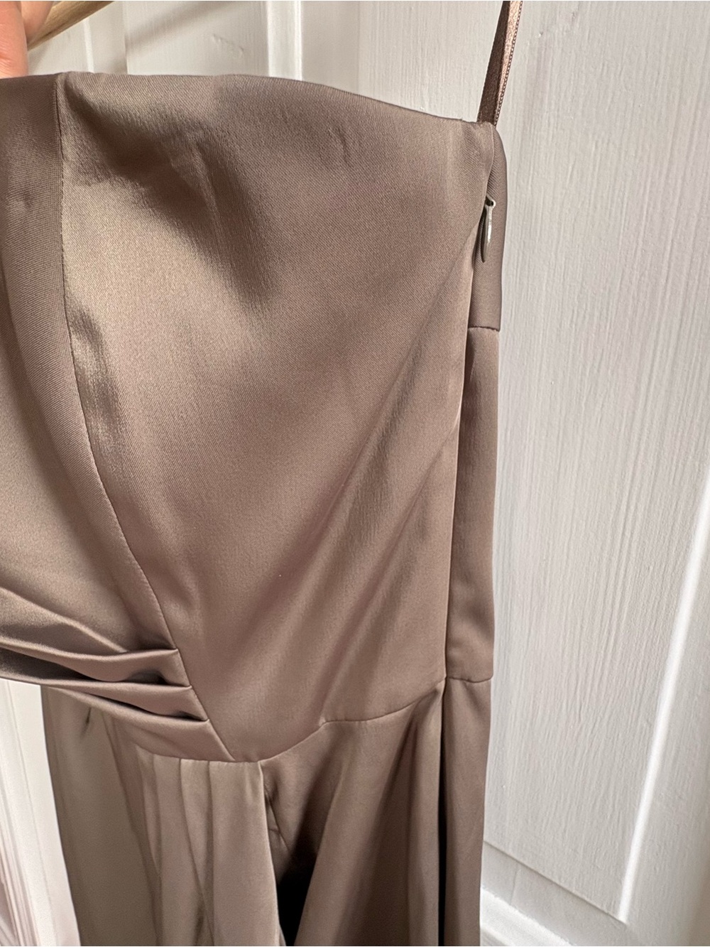 Banana Republic Strapless Taupe Mini Dress wrinkle-resistant - Picture 4 of 14
